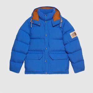 Gucci x North Face Down Lightly TNF Blue Parka